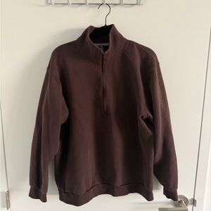 Lululemon Athletica Men's Espresso Quarter-Zip Sweater